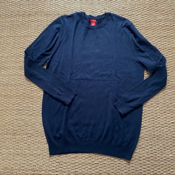 Izod men’s cotton sweater blue grey  large NWOT - Picture 1 of 2